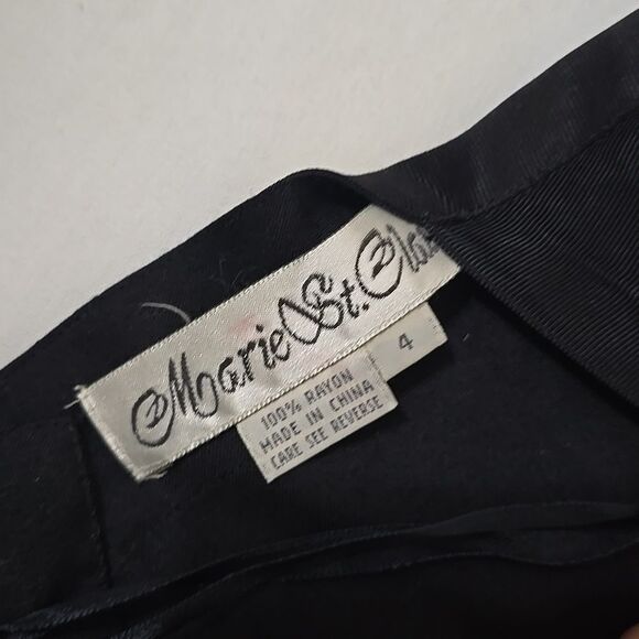 Marie St. Claire Vintage Whitchy Elegant Black Dress 4 - Picture 11 of 14
